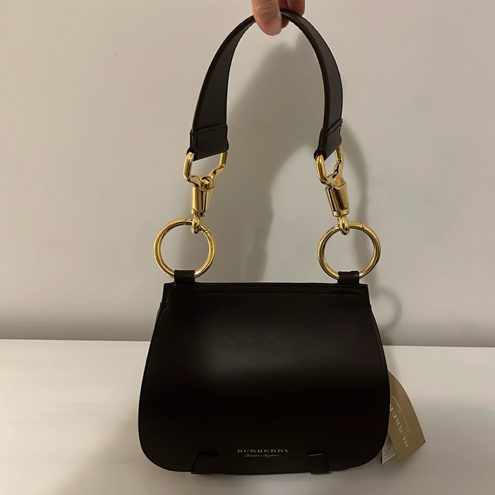 Burberry Bridle Handbag Leather and Haymarket Check